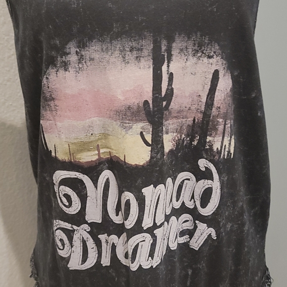 Nomad Dreamer Desert Cactus Tank Lace Trim - Picture 2 of 6